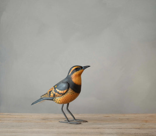 Hand Carved Varied Thrush