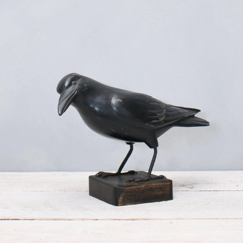 Hand Carved Crow, Large