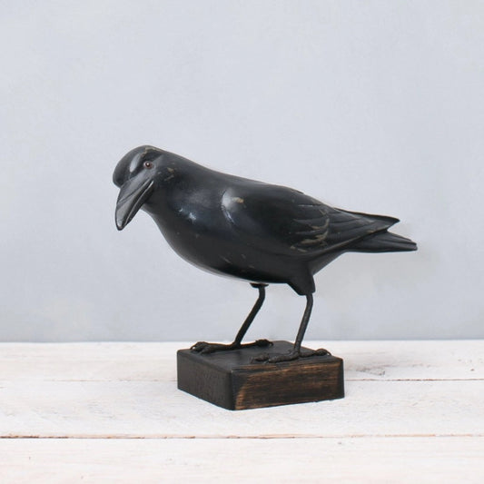 Hand Carved Crow, Large