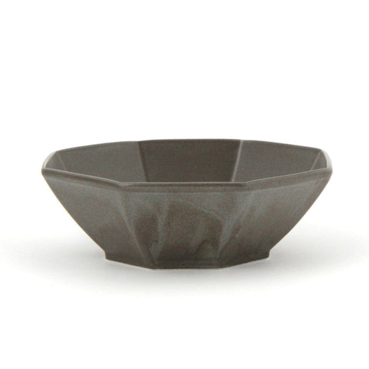 Mino Ware Octagon Serving Bowl, Grey