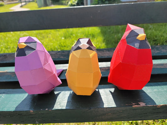 Low Poly Bird Origami Model