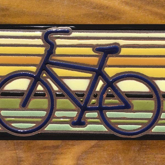 Bicycle, Hand-glazed Art Tile