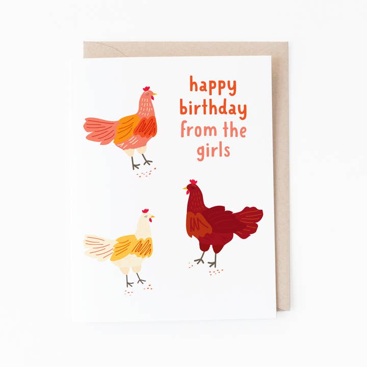 Birthday Girls Chicken Card