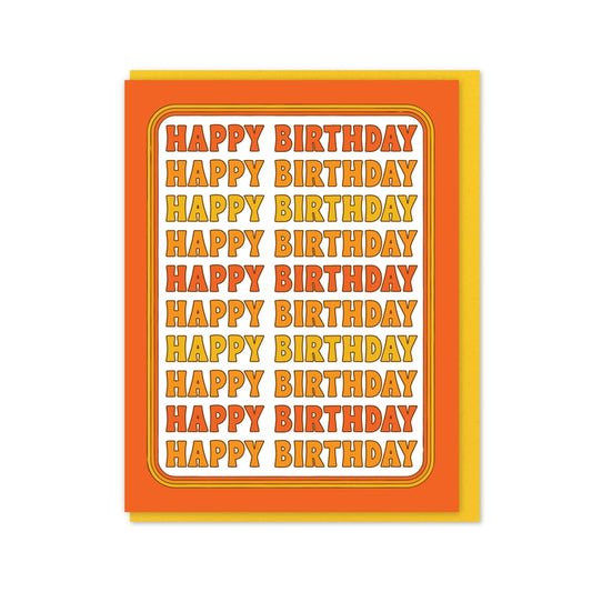 Warm Retro Birthday Card