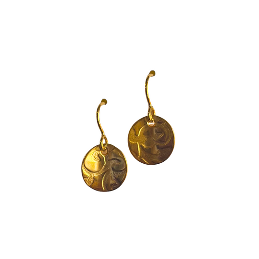 Botanical Earrings, Sm, 24k Vermeil