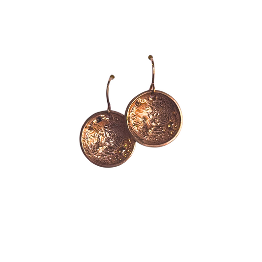 Lunar Landing Earrings, Lg French, Rose Vermeil