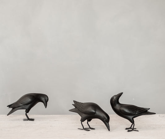 Hand Carved Mini Crow