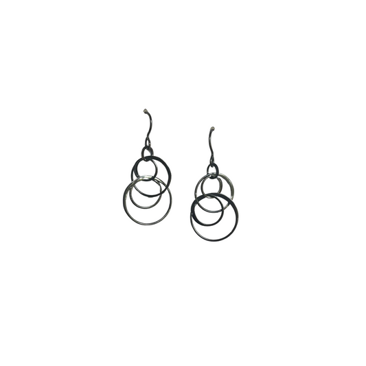 Margot Earrings, Dark Silver