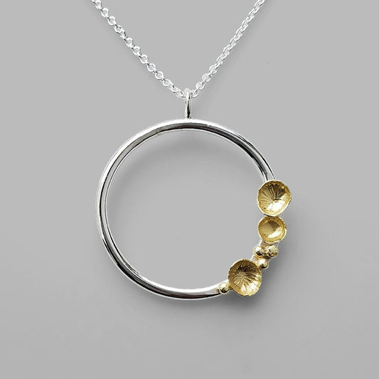 Balance Necklace - Silver & 18k Gold