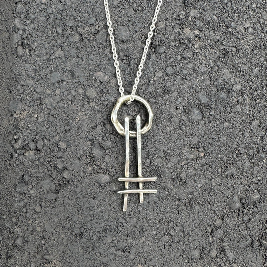 Ladder to the Moon Necklace, Silver