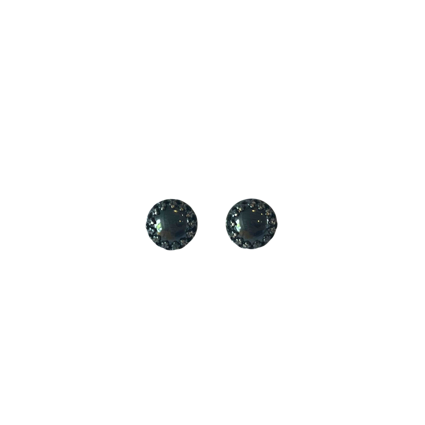 Hematite Studs, Dark Silver, Regal