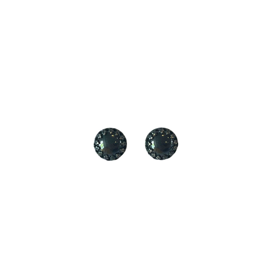 Hematite Studs, Dark Silver, Regal