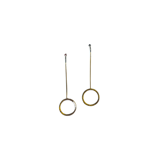 Circle Drop Earrings, Silver