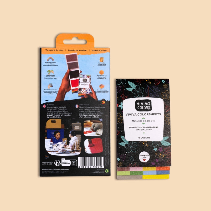 Metallics Watercolor Colorsheets