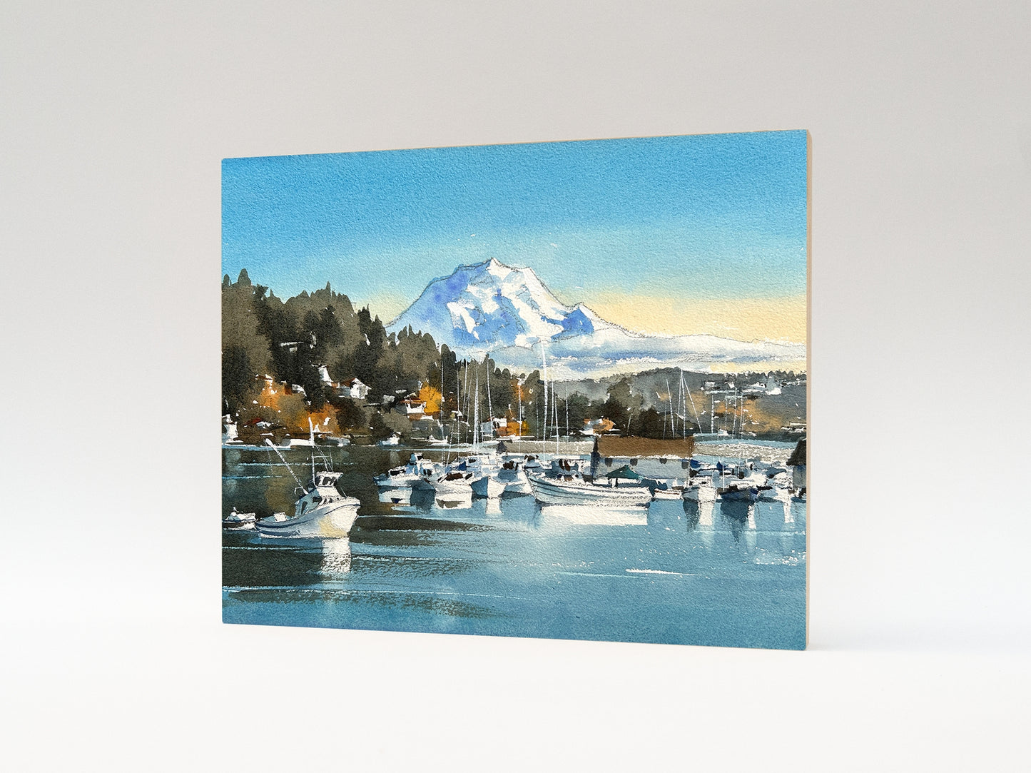 Clear Morning in Gig Harbor, Woodblock, 11x14