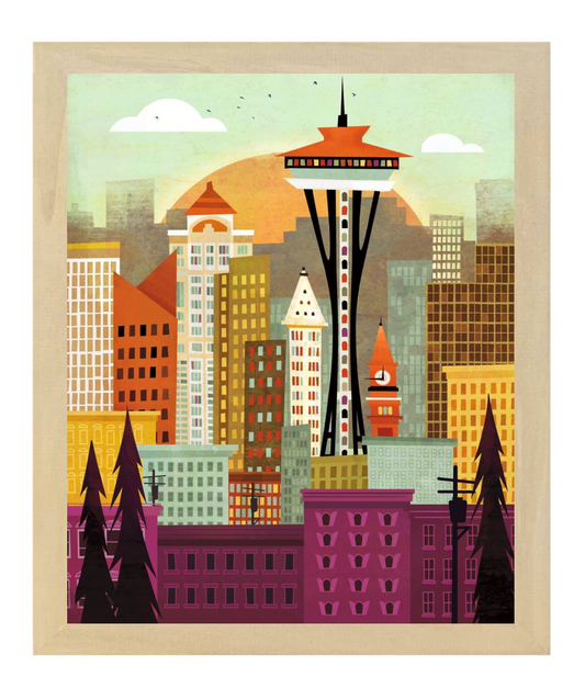 Seattle Skyline, Framed - ALD