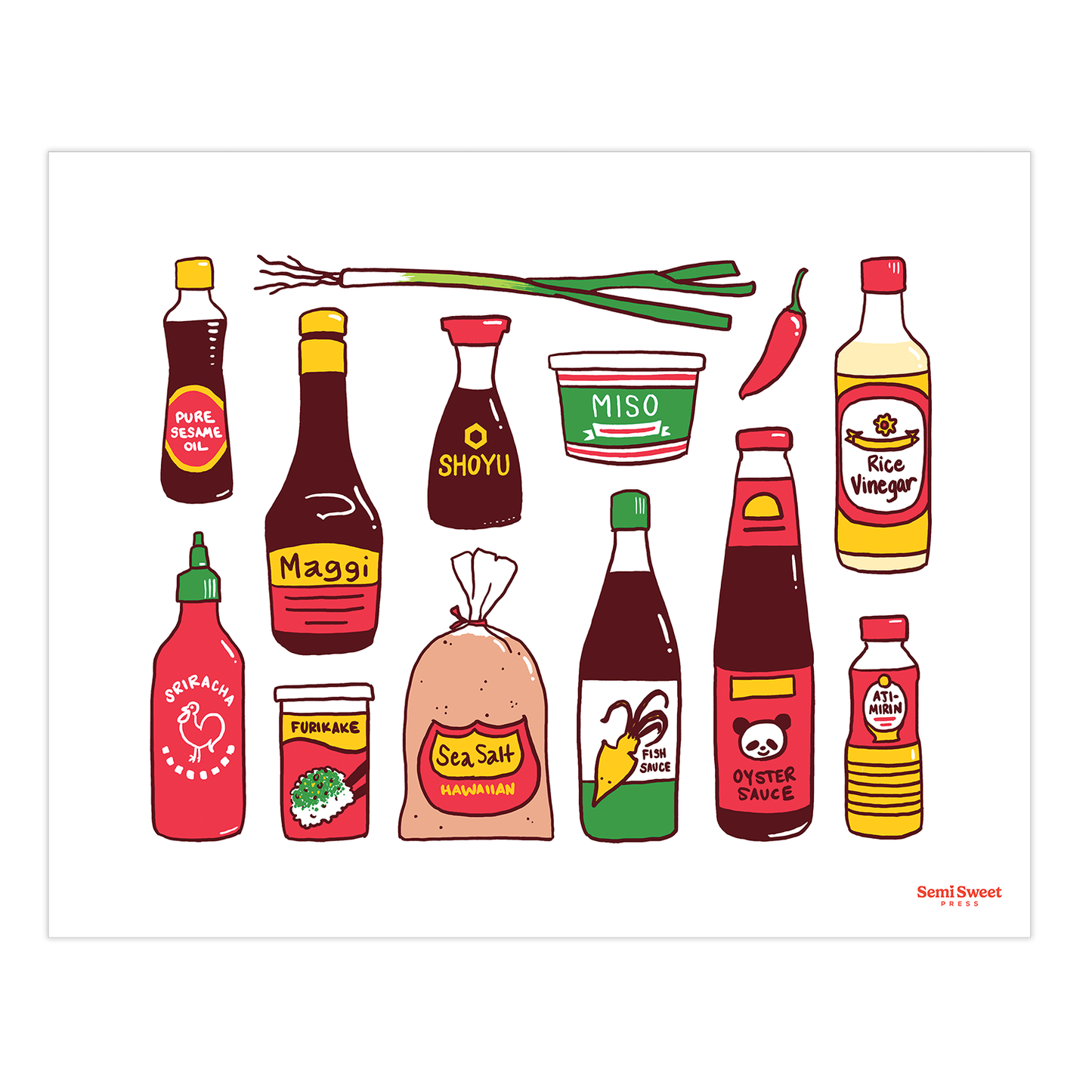 Asian Sauces Art Print, 8x10