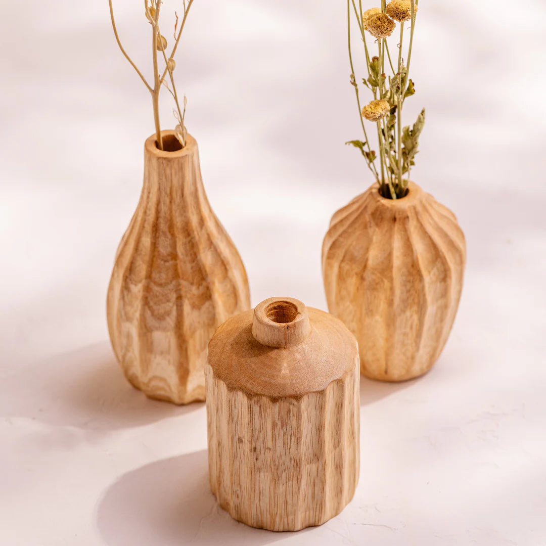 Kiln Mango Carved Mini Vase