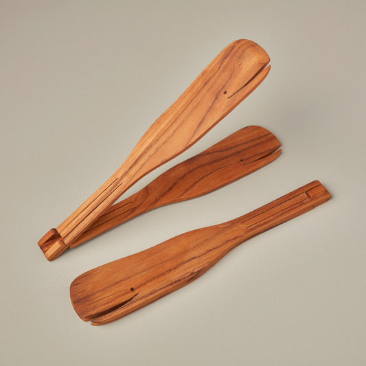 Teak Whale Flip Tongs