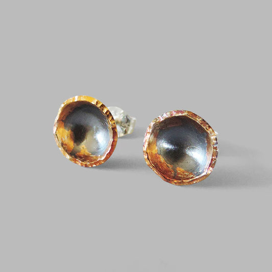 Mixed Metal Hammered Studs