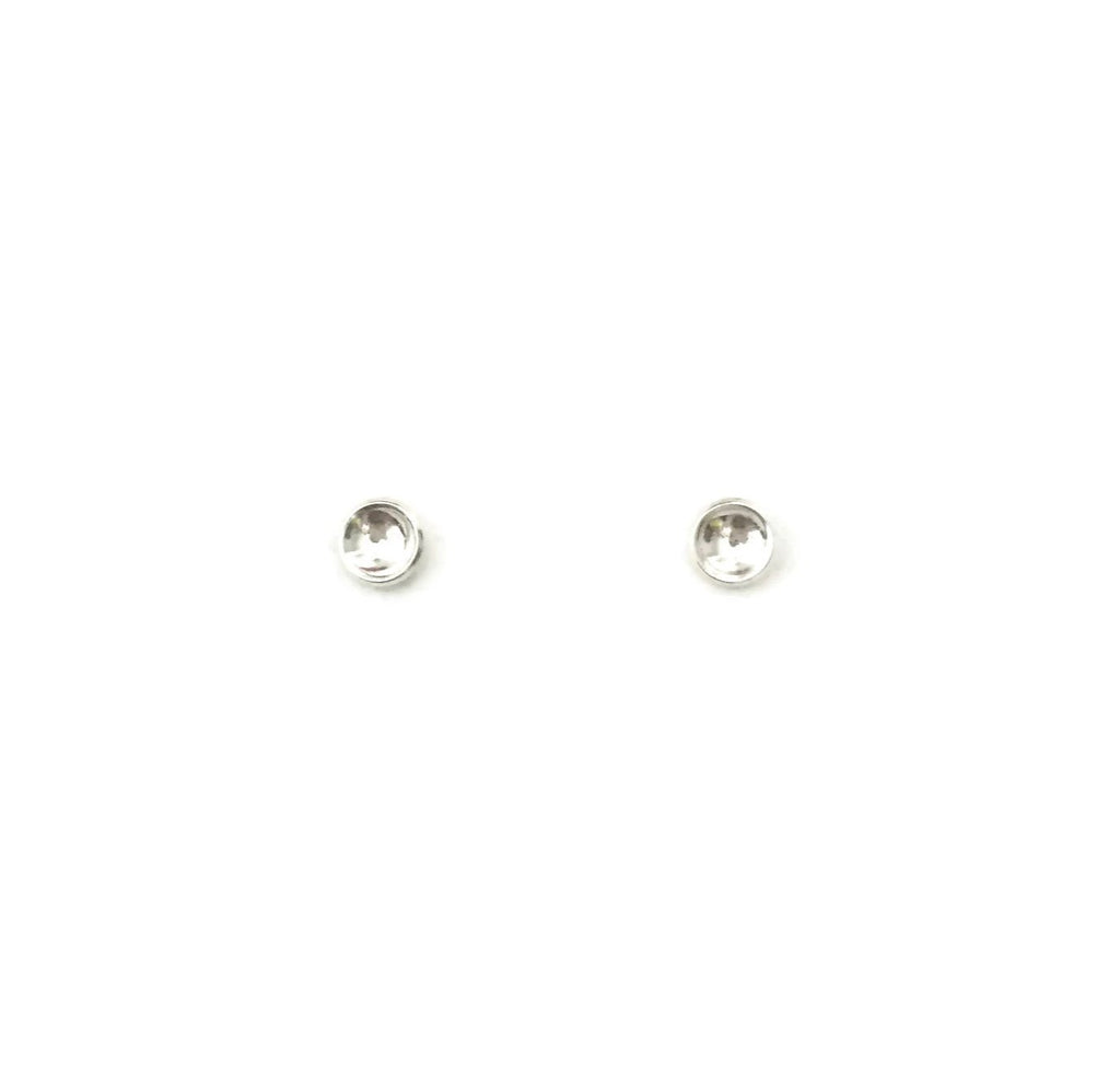 Tiny, Silver Concave Studs