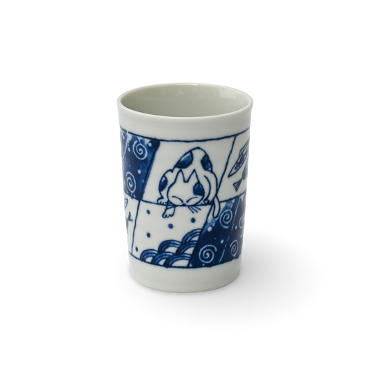 Mino Ware Cat Teacup - #1