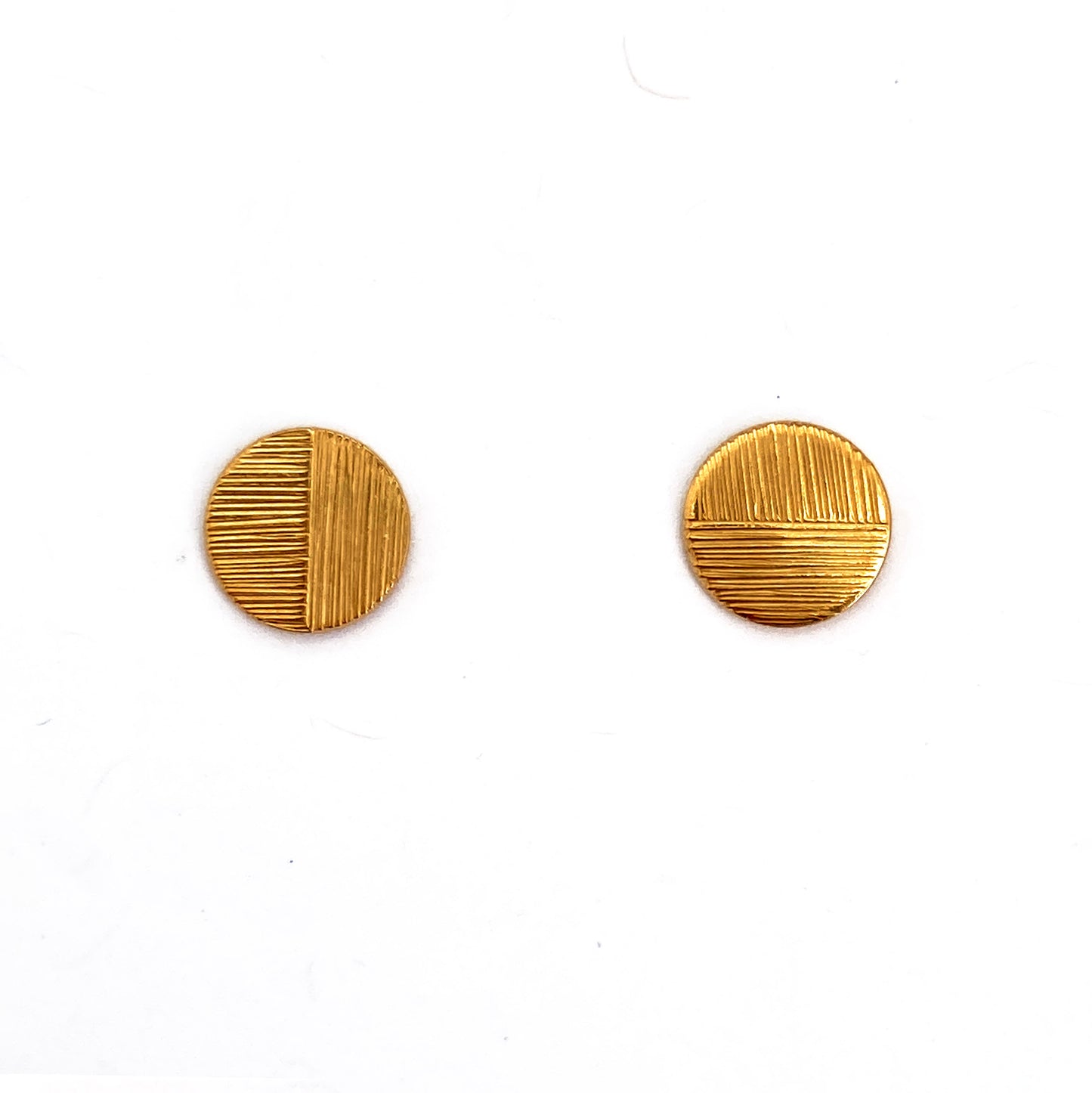 Small Linear Studs in 24k Gold Vermeil