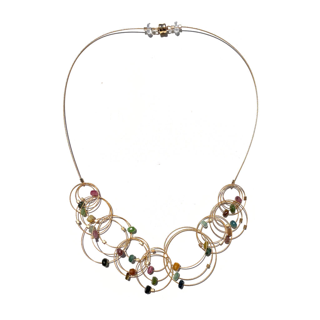 Vertigo Necklace - Gld + Tmln