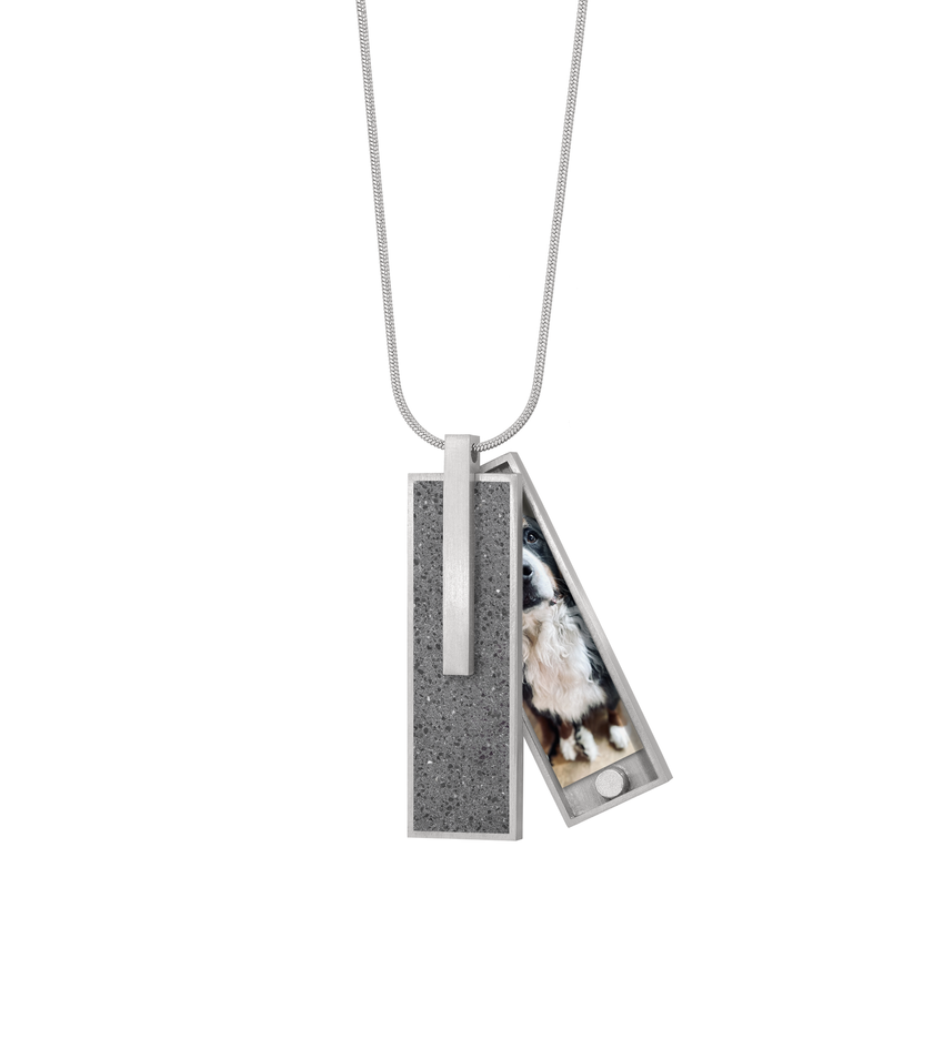 Memento Beholden Rectangle Locket Necklace