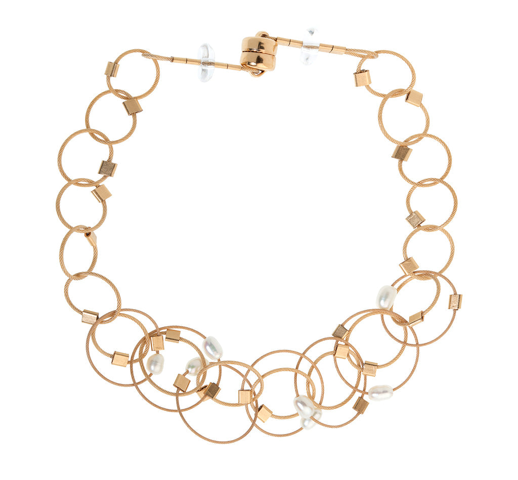 Vertigo Mini Bracelet, Pearl+Gold