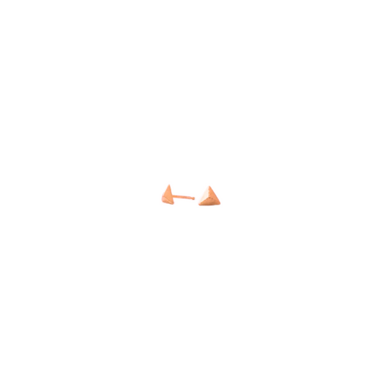 Tiny Mountain Studs, Rose Vermeil