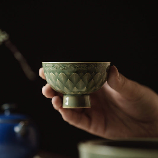 Tea Cup, Green Fish Scale