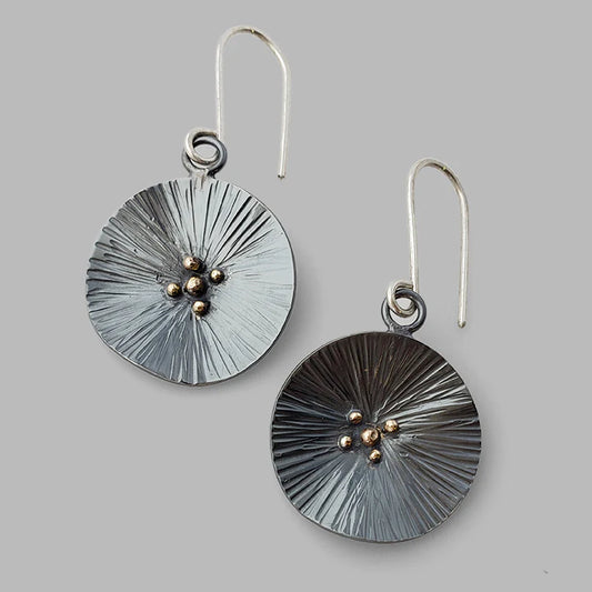Mixed Metal Poppy Earrings