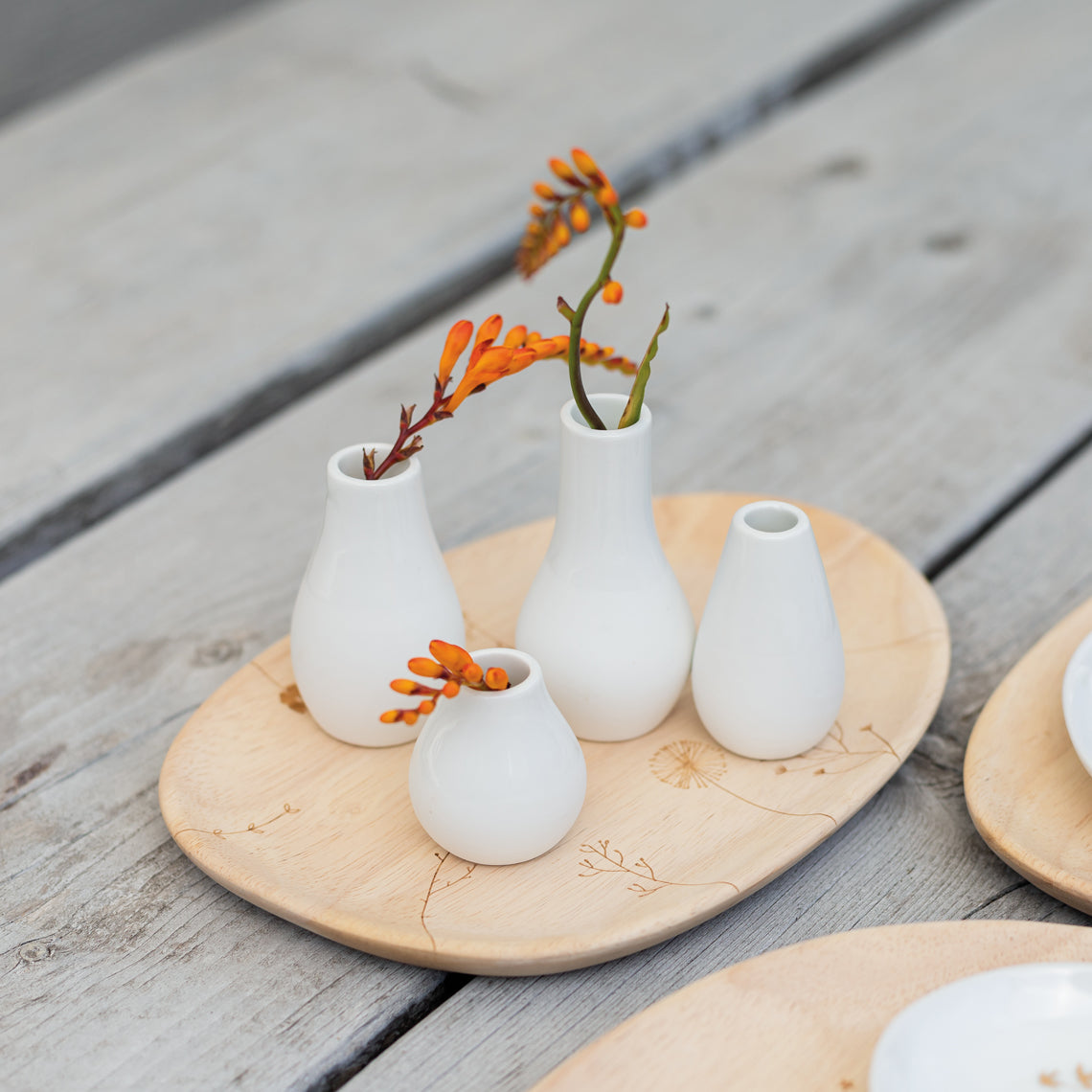 Set of Four Pastel Mini Vases