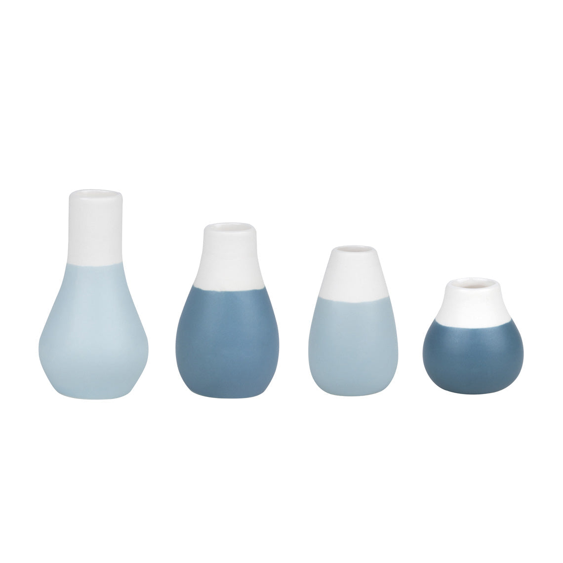 Set of Four Pastel Mini Vases