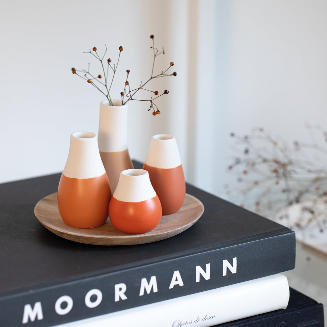 Set of Four Pastel Mini Vases