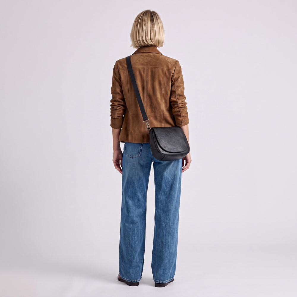 Ridge Stain-Washed Leather Crossbody Bag