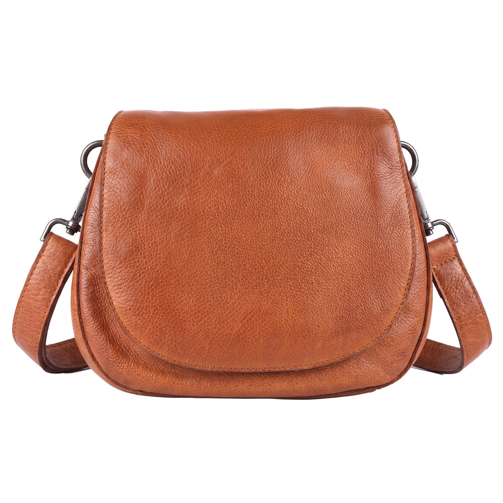 Ridge Stain-Washed Leather Crossbody Bag