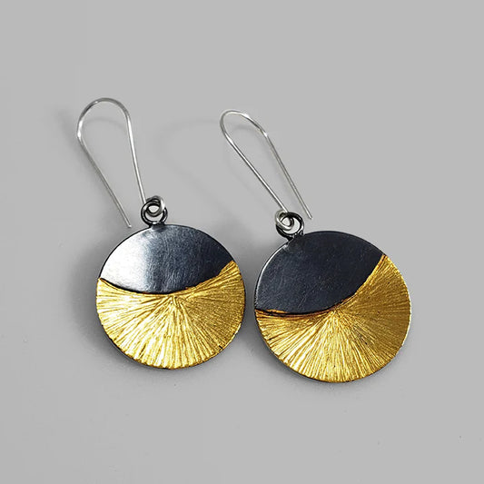 Mixed Metal Rise Earrings