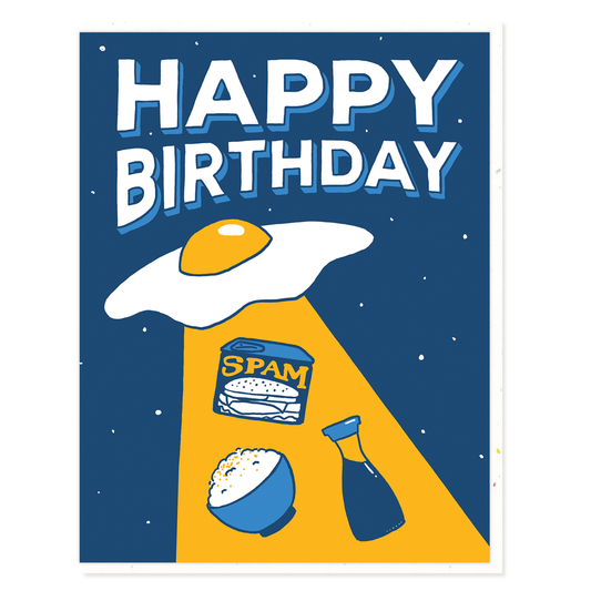 UFO Egg Birthday Card