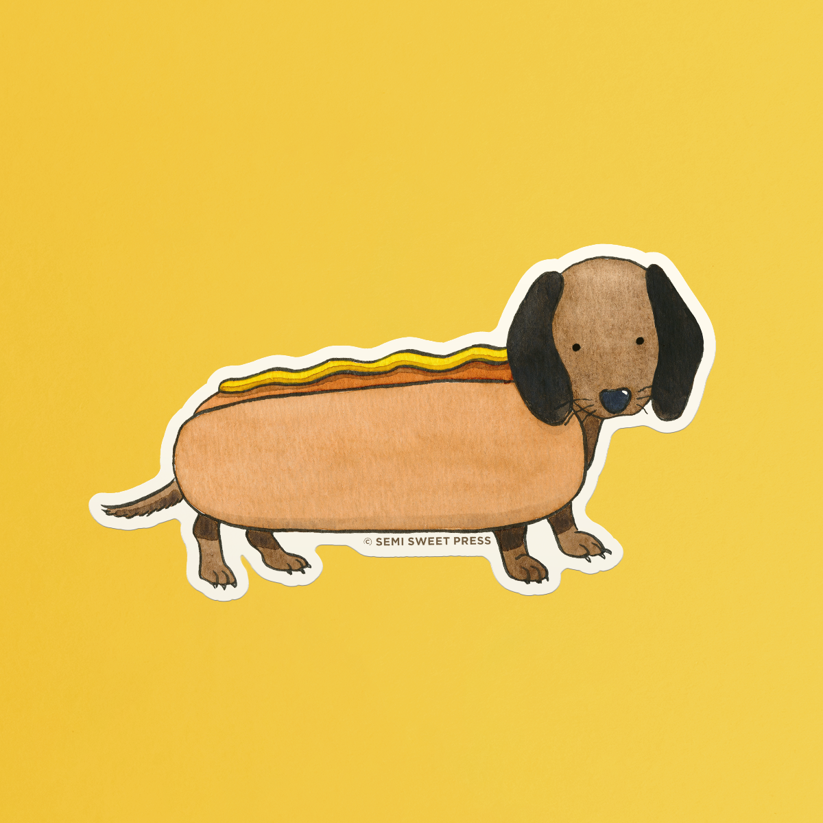 Hot Dog Dachshund Sticker