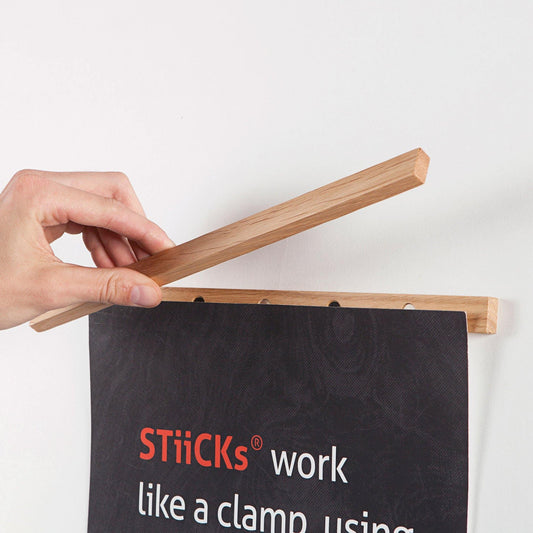 Poster Rail Hanger 12", Natural Oak