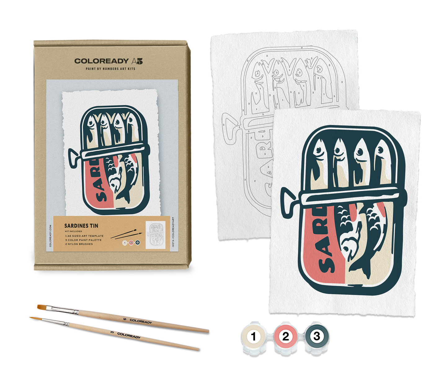 Sardine Tin Paint by Numbers