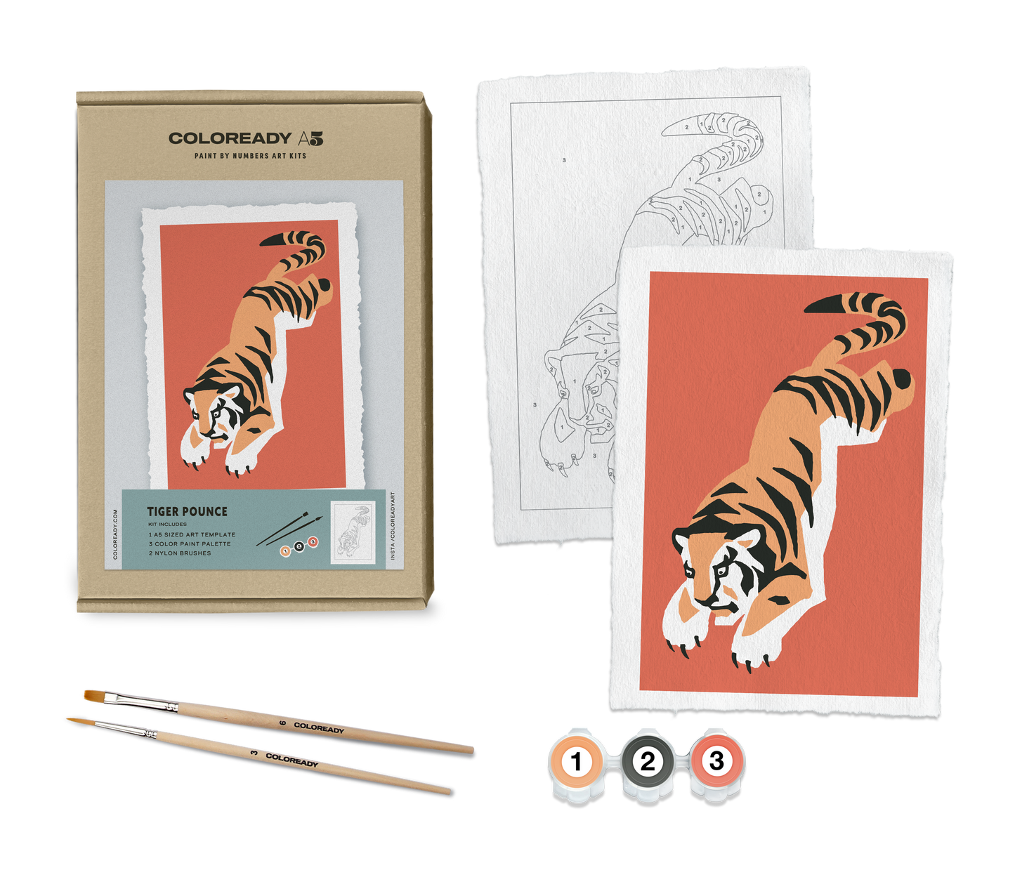 Tiger Pounce Paint by Numbers