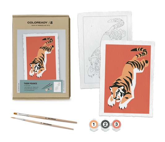 Tiger Pounce Paint by Numbers