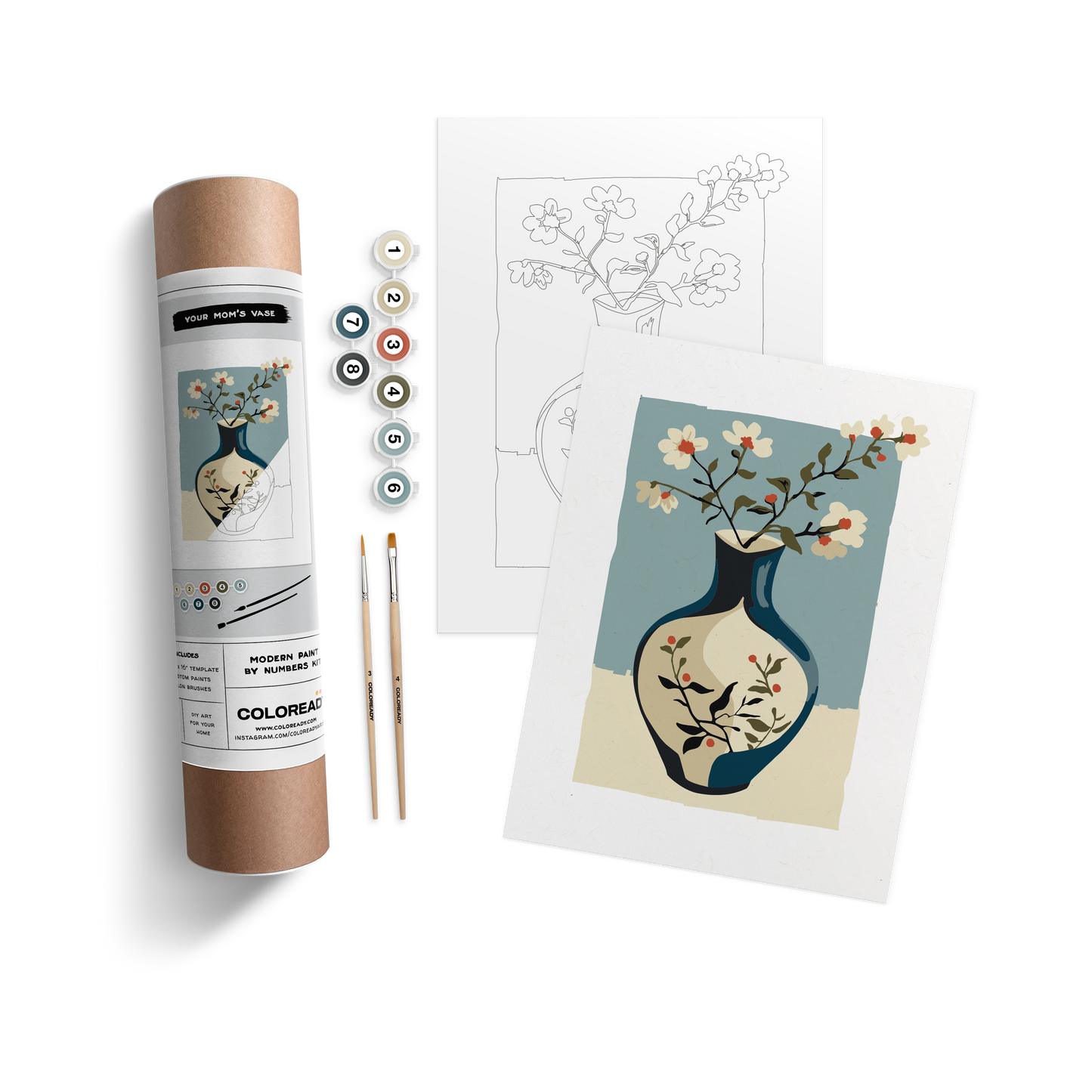 Mom's Vase Paint by Numbers