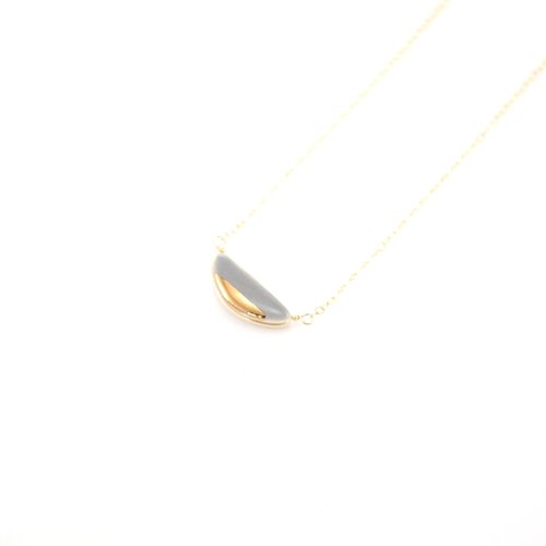 Teeny Half Pebble Necklace