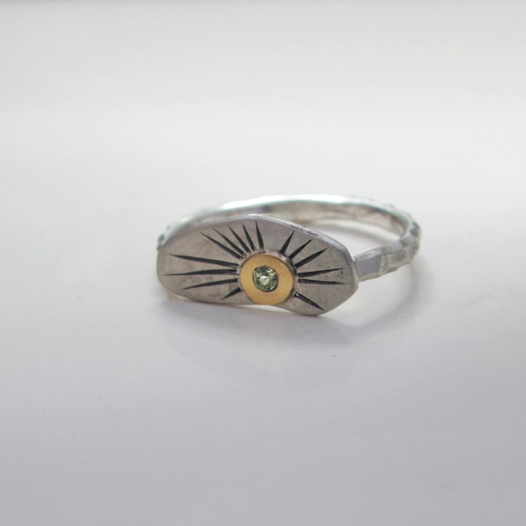 Peridot Star Ring - Sz. 7