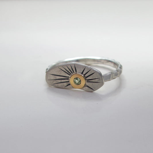 Peridot Star Ring - Sz. 7