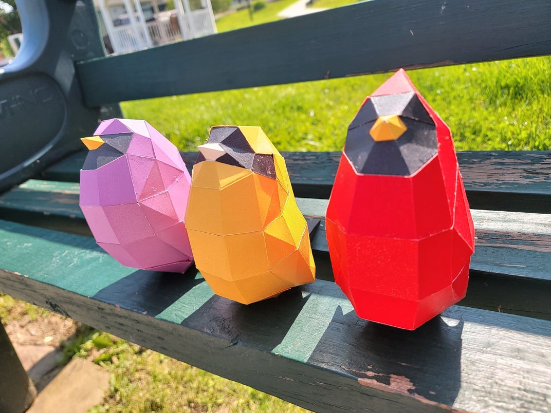 Low Poly Bird Origami Model